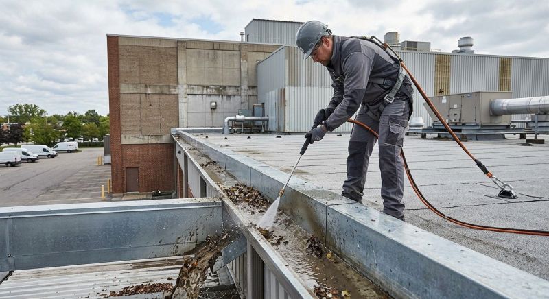 Commercial Downspout Cleaning in Sacramento, CA