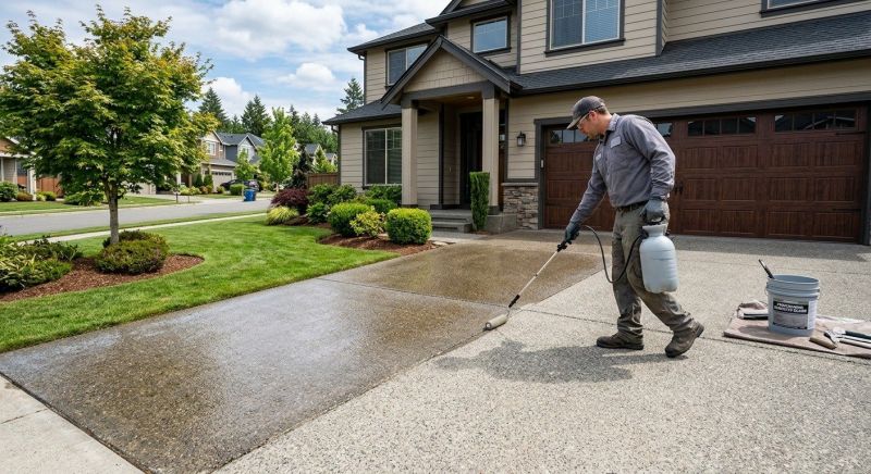 Stamped Concrete Sealing in Seattle, WA